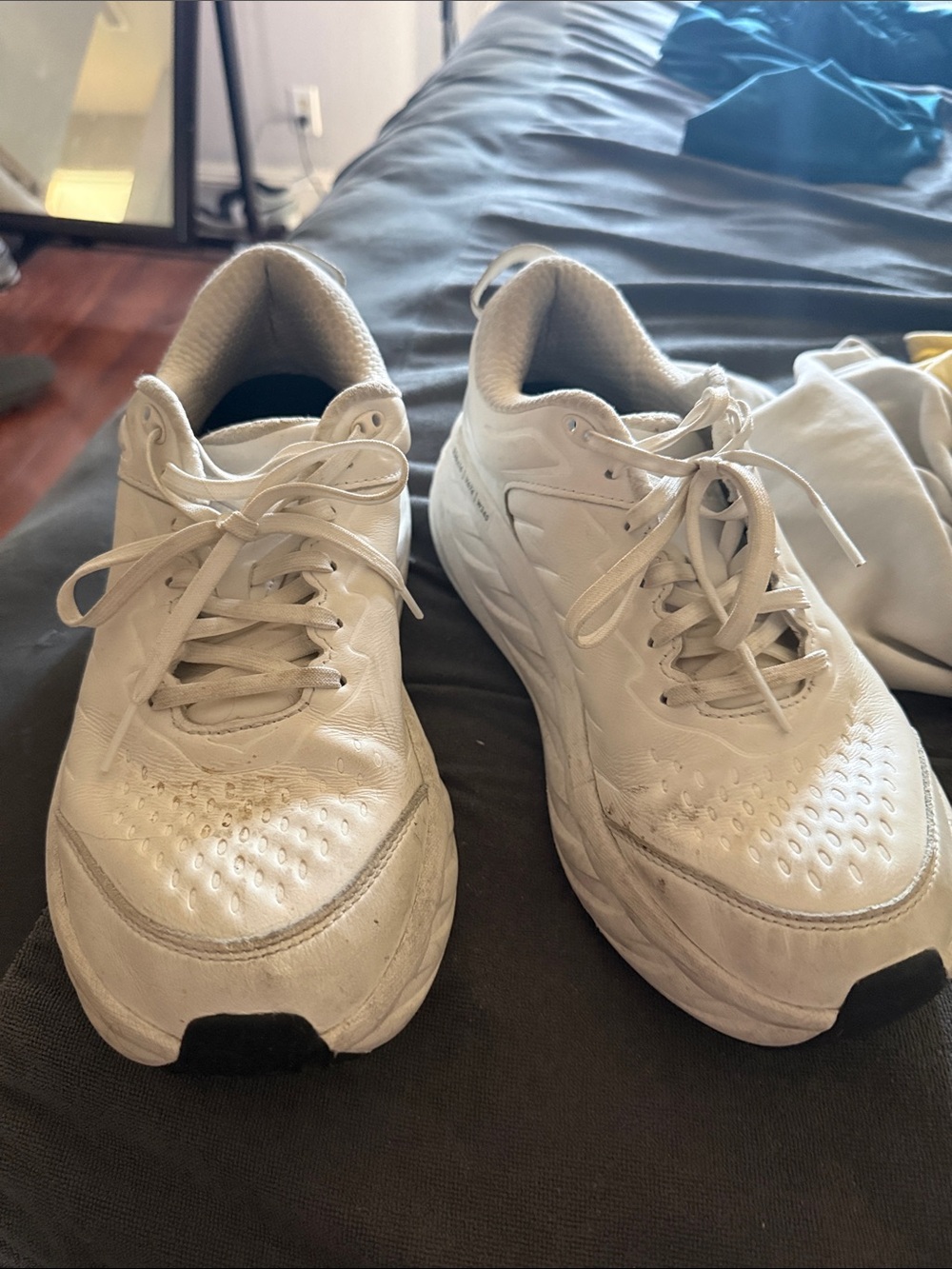Hoka One One White Womens Running Sneakers